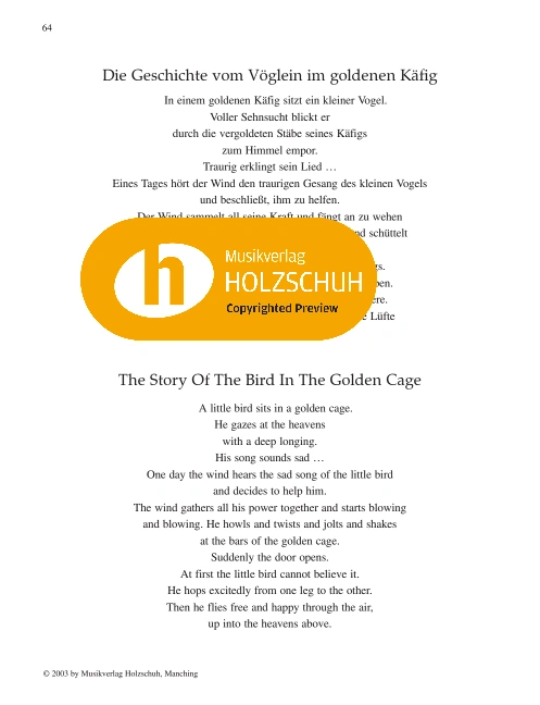 Die Geschichte vom Vöglein im goldenen Käfig